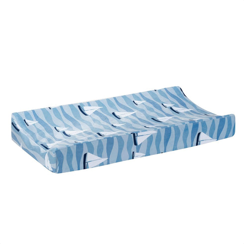Sailboat Lambs & Ivy Little Skipper Nautical Ocean Soft Changing Pad Cover