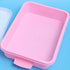 Xinsheinelry Set Box,Stackable Sand Tray with Lid Stickers Portable Sensory Bin for Kids Art Storage Blue Green