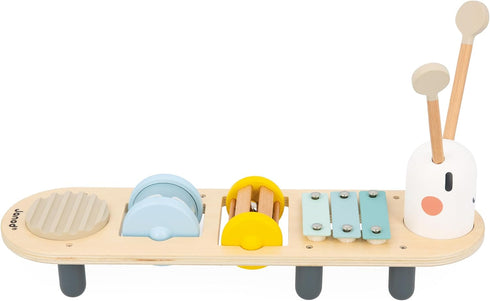 Janod Sweet Cocoon Wooden Music Stand - 5 Instruments to Explore for Ages 12 Months to 3 Years - J04058