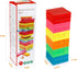 Coogam Wooden Blocks Stacking Game with Storage Bag, Toppling Colorful Tower Building Blocks Balancing Puzzles