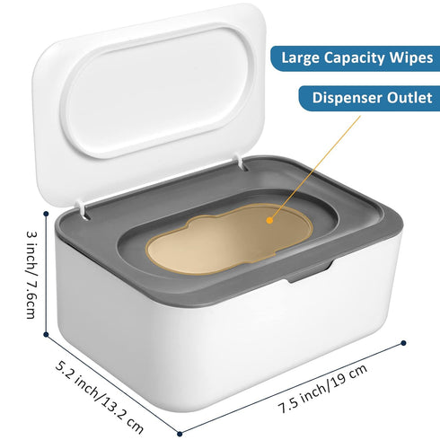 6 Pack Baby Wipes Dispenser Wipe Holder with Lids Refillable Container with Sealing Design Keeps Fresh Easy Open