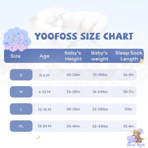 0-6 100% 2-Way 0.5 3, Yoofoss Baby Sleep Sack Months Baby Wearable Blanket Organic Cotton Zipper TOG Toddler Sleeping