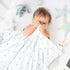 Hahafelt 30''x40'', Cozy Polka Dot Stripes Baby Blanket Fleece Baby Blankets for Boys, Blue Ultra Soft Fluffy Infant