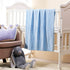 CREVENT 30''X40'' Soft Cozy Warm Baby Blankets - Solid Color for Boys and Girls, Newborn Essentials, Wave Blue