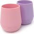 2 Pack Silicone Baby Cups 6-12 Months - Tiny Cup for 4 months+, Open Cup for Baby Girl Gift, 2oz