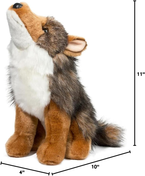 11-Inch Douglas Rambler Coyote Plush Stuffed Animal Soft & Realistic Wild Coyote Toy for Kids, Toddlers & Nature Lovers