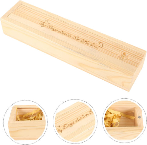 Wooden Keepsake Box for Pregnancy Test Storage Elegant Announcement Case Cherish First Positive Test Memory Thoughtful