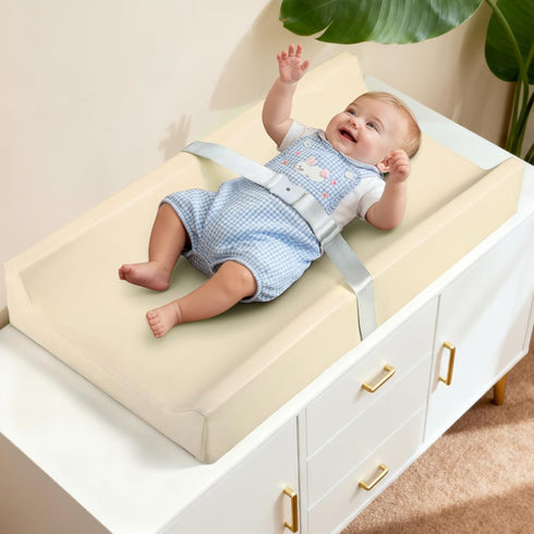 Mallify Baby Changing Pad, Waterproof & Wipeable Vegan Leather Diaper Changing Mat,