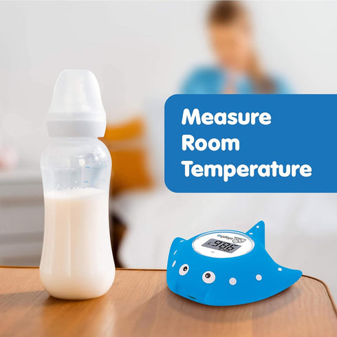 Elepho eFloat Digital Baby Thermometer - Waterproof Device for Bathtub, Monitors Water & Room Temperature (Blue)