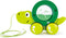 Hape Tito Pull Along | Wooden Turtle with Swirling Shell Pull Toddler
