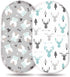 Set 2 Pack, Stretchy Ultra Soft Fitted Bassinet Sheet Breathable and Universal Fitted for Rectangle, Oval, Hourglass