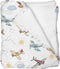 Selgkds Cute Planes Baby Blankets for Boys Girls Infants Toddler Crib Stroller Watercolor