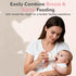 Set Nipple,0-3 Months,BPA-Free,4 oz 6 oz,2 Pack COMI Natural Glass Baby Bottles for Breastfeeding Babies,Newborn