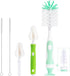 Gindasilva Baby Bottle Brush with One Base Hidden Nylon Nipple Cleaner, Stand Suction