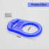 5 Pack Clean Pacifier Clip Silicone Adapter Holder Rings for Pacifier (Food Grade, Blue)