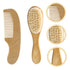 Set 3 Gentle Wooden Hair Brush for Newborns - Piece Natural Wool Comb