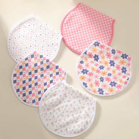 sleepyturtle Pack 5,Baby of Burp Cloths,Soft and Absorbent,Unisex,Easy to Use