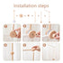 Set Baby Crib Mobile Arm Wooden Holder with Rotating Music Box Nursery Decor Attachment Safe Anti Slip for Baby Girls