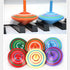 6 Pcs Set of Handmade Painted Wood Spinning Tops, Educational Toys for Kindergarten