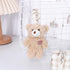 Brown Bear Pink Heart Plush Stuffed Keychain For Backpack, Plush Keychain, Soft Cotton Key Chain For DIY Keychain Crafts Stuffed Animals,Car Accessories