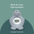 Angelcare Baby Bath & Room Thermometer - Happy Seal, Grey, BT-01-SEAL-US by Angelcare