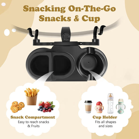 Universal Snack Tray for Mockingbird Nuna Bugaboo Uppababy Stroller Accessories, Stroller Bumper Bar Tray Attachment