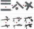 WW2 Pack 282 Set 6 Feleph Military Vehicles Weapons Pieces US Army Building Block Toy WWII Car Tricycle Gear Helmets
