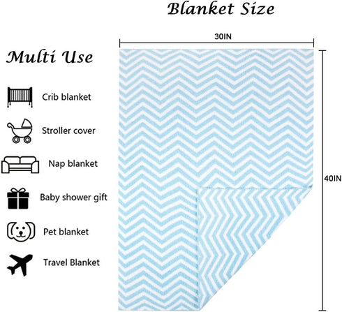 40"X30" Kid Nation Baby Blankets for Girls & Boys - Soft Plush Crib & Stroller Blanket, Newborn to Toddler