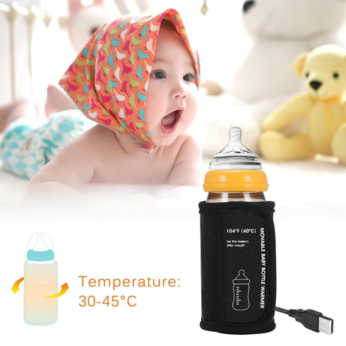 Portable Bottle Warmer for Travel, Car Baby Bottle Warmer USB Powered Portable Travel Bottle Warmer for Breastmilk