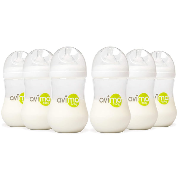 Avima Baby 9 oz Anti Colic Baby Bottles for Breastfed Babies -