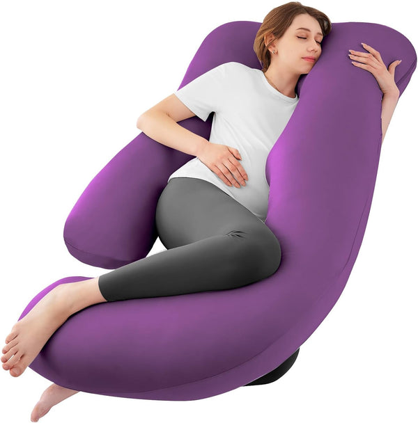 Sasttie Pregnancy Pillows for Sleeping, U Shaped Cooling Full Body Pillow with