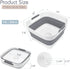 2.4 Gal(9L) Collapsible Wash Basin with Drain Plug,Dishpan for Soaking Baby Bottles,Portable Sink Tub,Ice Beverage Tubs