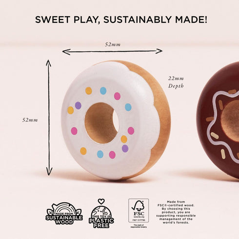 Format: Toy Set Le Toy Van - Educational Wooden Honeybake Pretend Play Doughnuts Toy Cakes | Gorgeous Pretend Play Food