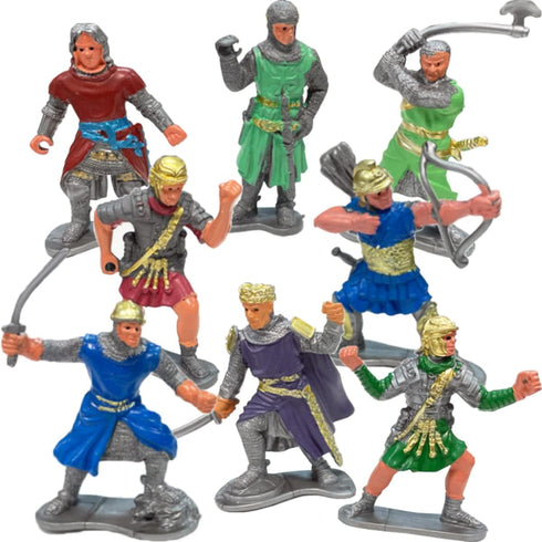 Liberty Imports 8 PCS Medieval Knight Figures - Toy Soldiers Free-Standing Figurines