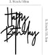 DIY Black Acrylic Happy Birthday Cake Topper
