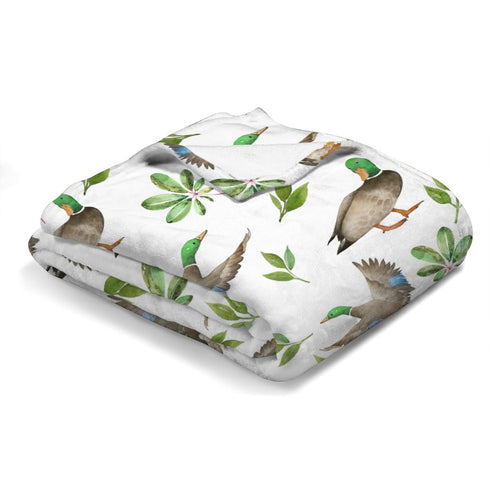 Mallard Duck Baby Blanket for Boys & Girls, 30x40inch Soft Warm Duck Hunting Nursery Crib Stroller Swaddle Blanket