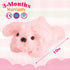WEWILL 10'' Light up Pink Puppy Dog LED Stuffed Animal with Colorful Night Light Glow Soft Plush Toy Gifts for Kids on Christmas Birthday Valentines Day