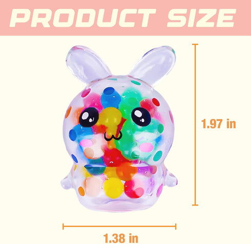 12 Exun Pcs Easter Bunny Mini Squeeze Balls, Easter Basket Stuffers, Easter Egg Fillers, Squishies Stress Relief Fidget