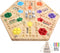 Original Marble Game Wahoo Board Game Double Sided Painted Wooden Fast Track for 6 and 4 Players