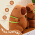 Capybara Stuffed Animals Plushies, Adorable Plush Toy with Removable Turtle Backpack, Unique Gifts for Kids