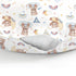 Watercolor Bear Rainbow Blue Baby Nursing Pillow Covers for Boy Cute Bears Moon Stars Clouds Nursing Slipcovers