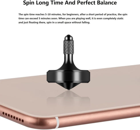 9 3PCS Exquisite Metal Spinning Top, Nicely Machined Stainless Steel Fidget Toy, Perfect Balance Spin Time for Over