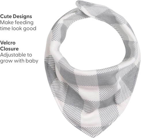 Set 8-100% Set, The Peanutshell Baby Boy or Girl Terry Bibs of Cotton, Soft, Absorbent Baby Bibs for Boys and Girls