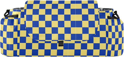 miaozhen Yellow and Blue Check stroller storage organizer stroller caddy bag infant bolsa