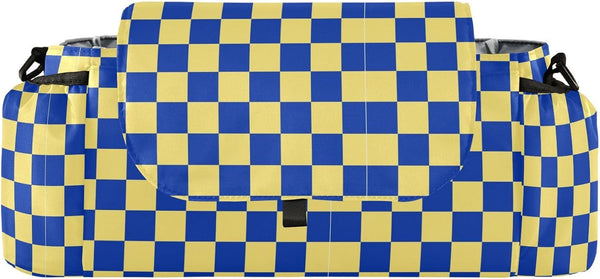 miaozhen Yellow and Blue Check stroller storage organizer stroller caddy bag infant bolsa