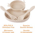 Baby Suction Plate, Silicone Toddler Weaning Plate with Strong Suction, Divided Dish with Fork and Spoon