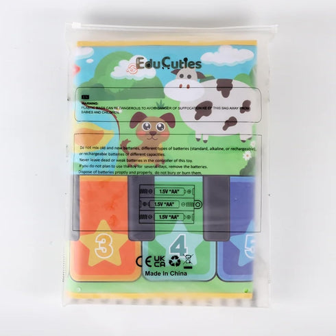 Baby Musical Learning Toys , Floor Piano Playmat for Toddlers with Animal Flash Cards Music Sound for Early Education
