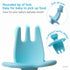 Silikong Silicone Utensils - Baby Fork and Spoon Set, Training Utensils for Ages 6 Months, Blue