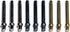 WE Games Standard Metal Cribbage Pegs - Set of 9 with Velvet Pouch in Brass, Silver & Black