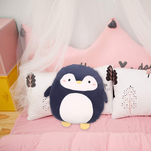 Cute Penguin Plush Cuddle Pillow, ARELUX 16inch Stuffed Animal Plush Toy, Festival Room Decor for Friends Family